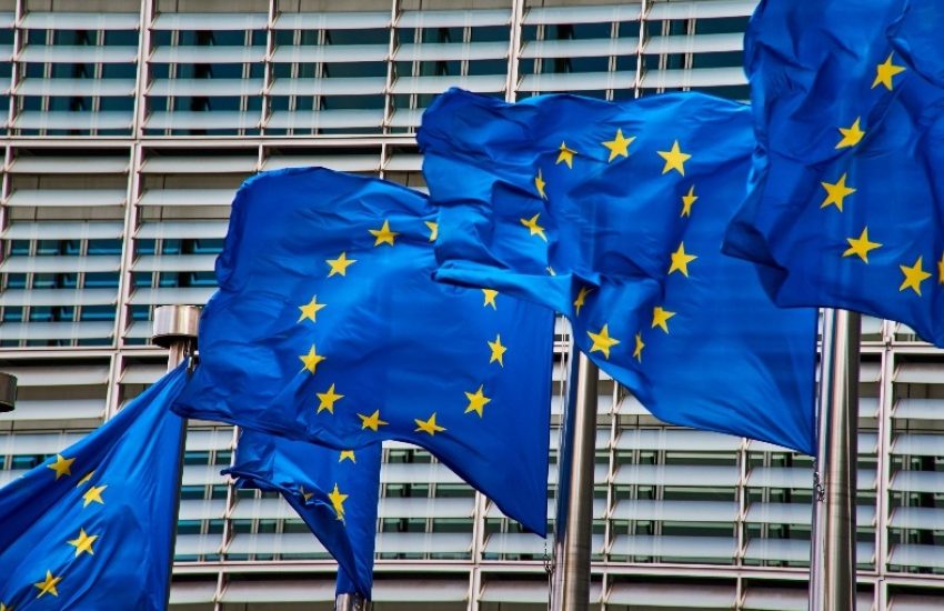 European Union flags